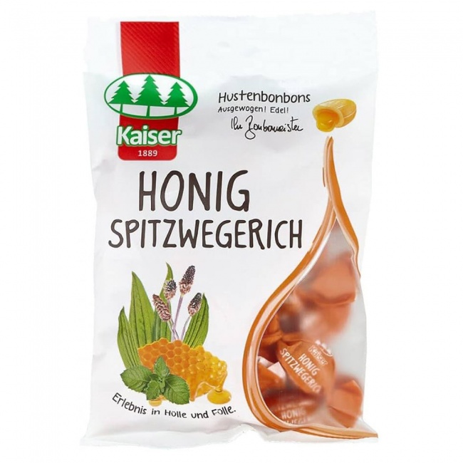 Kaiser Honig Spitzwegerich Καραμέλες με Μέλι & Πεντάνευρο 90gr Kaiser Honig Spitzwegerich Καραμέλες με Μέλι & Πεντάνευρο 90gr