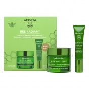 Apivita Promo Pack Bee Radiant Κρέμα-Gel Ελαφριάς Υφής για Σημάδια Γήρανσης & Ξεκούραστη Όψη 50ml & ΔΩΡΟ Κρέμα Ματιών 15ml