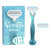 Gillette Venus Smooth Γυναικεία Ξυριστική Μηχανή με 2 Ανταλλακτικές Κεφαλές