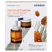 Korres Promo Pack Black Pine Primus Booster Ορός Ενεργοποίησης Νεότητας 30ml  & ΔΩΡΟ Κρέμα Νεότητας Νύχτας για Λείανση Ρυτίδων + Ελαστικότητα  15ml