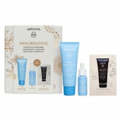 Apivita Promo Pack Aqua Beelicious Κρέμα Ενυδάτωσης Πλούσιας Υφής 40ml με ΔΩΡΟ Booster 10ml & Cleansing Gel 5ml
